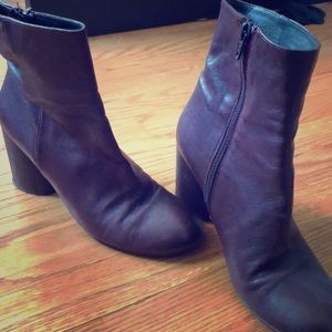 Burgundy free people boots.
